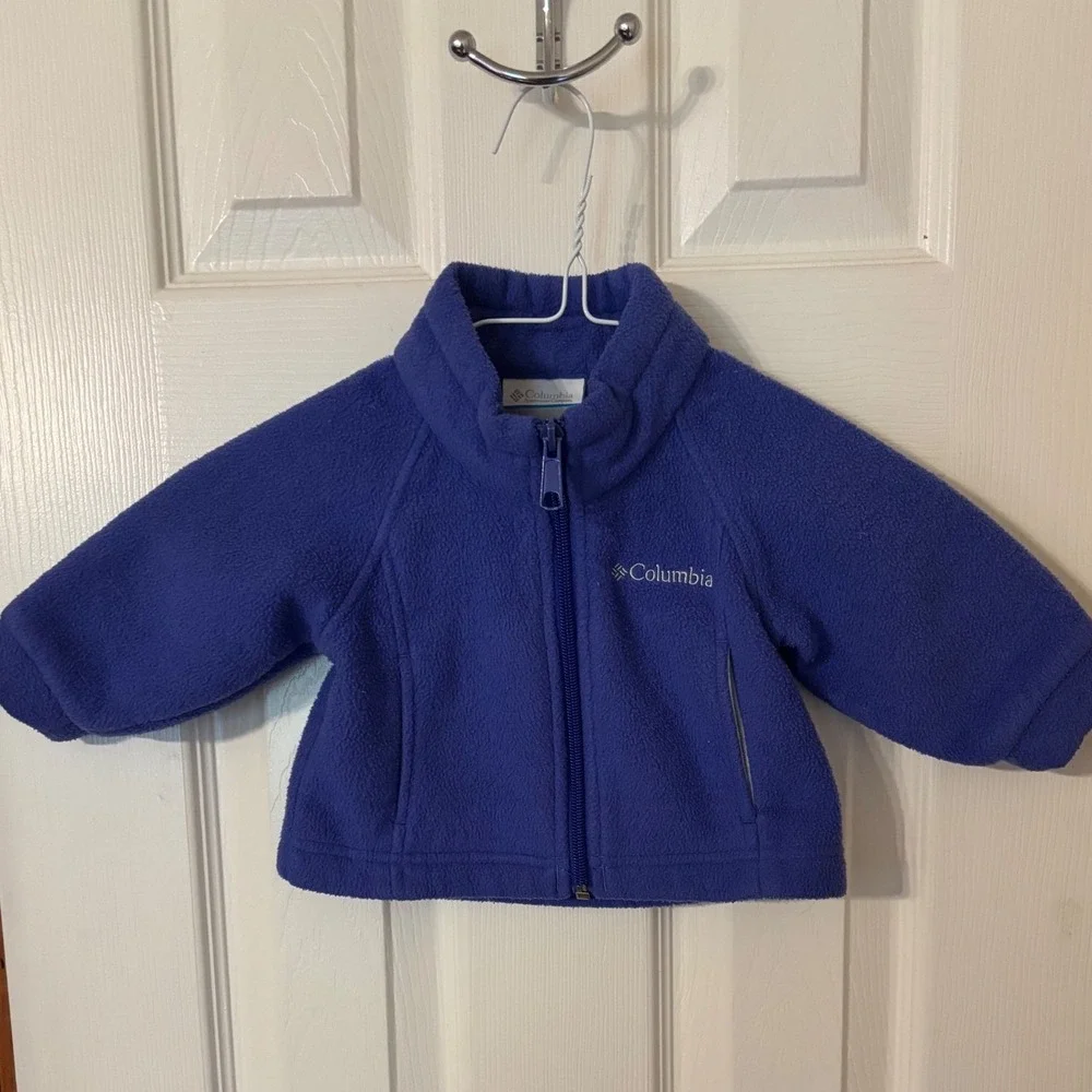 Columbia Baby Fleece Jacket Full Zip blue Infant Toddler Outerwear